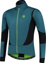 Rogelli Brave Winter Jacket - Veste de cyclisme Homme - Blauw/ Zwart/ Citron Vert - Taille L