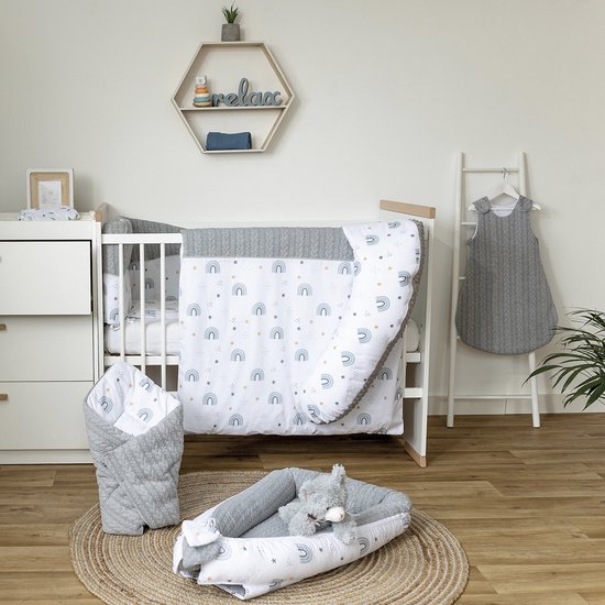 MamaLoes Stippen Omkeerbaar Babynest - Kinderkamer | Beddengoed