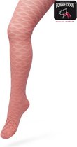 Bonnie Doon Bio Kabel Maillot Meisjes Roze maat 116/134 S - Ingebreid Kabel patroon - Biologisch Katoen - Uitstekend draagcomfort - Cable Tights - OEKO-TEX - Gladde Naden - Klassie
