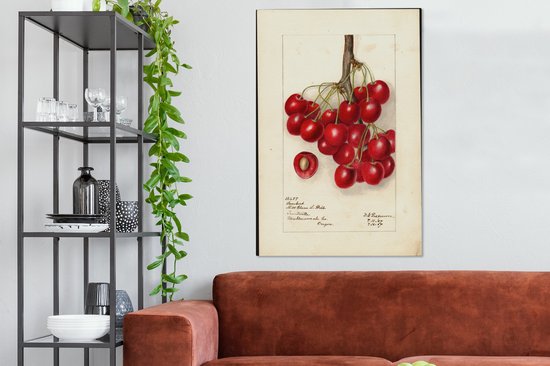 Canvas Schilderij Kersen - schilderij van Deborah Griscom Passmore - 80x120 cm - Wanddecoratie
