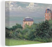 Canvas Schilderij Villa's aan zee - Schilderij van Gustave Caillebotte - 40x30 cm - Wanddecoratie