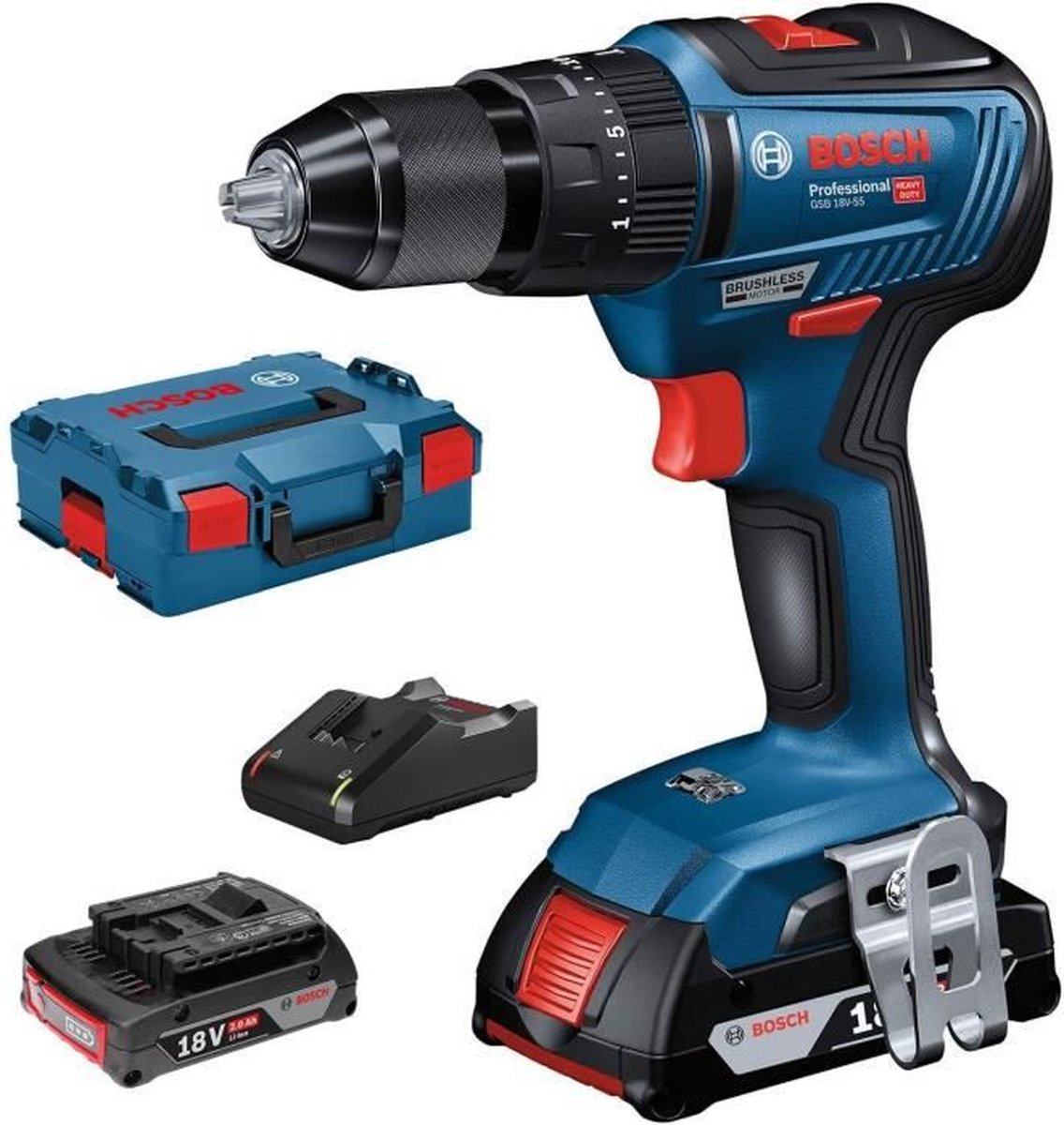 Bosch Professional GSB 18V-45 06019K3303 Perceuse-visseuse sans fil 18 V  2,0 Ah Li-ion