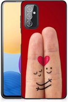 TPU Bumper Super als Valentijnscadeau Geschikt voor Samsung Galaxy M52 GSM Hoesje met Zwarte rand Liefde