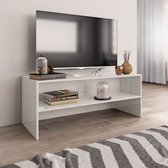 Decoways - Tv-meubel 100x40x40 cm spaanplaat hoogglans wit