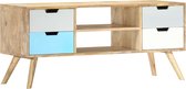 Decoways - Tv-meubel 110x35x48 cm massief mangohout