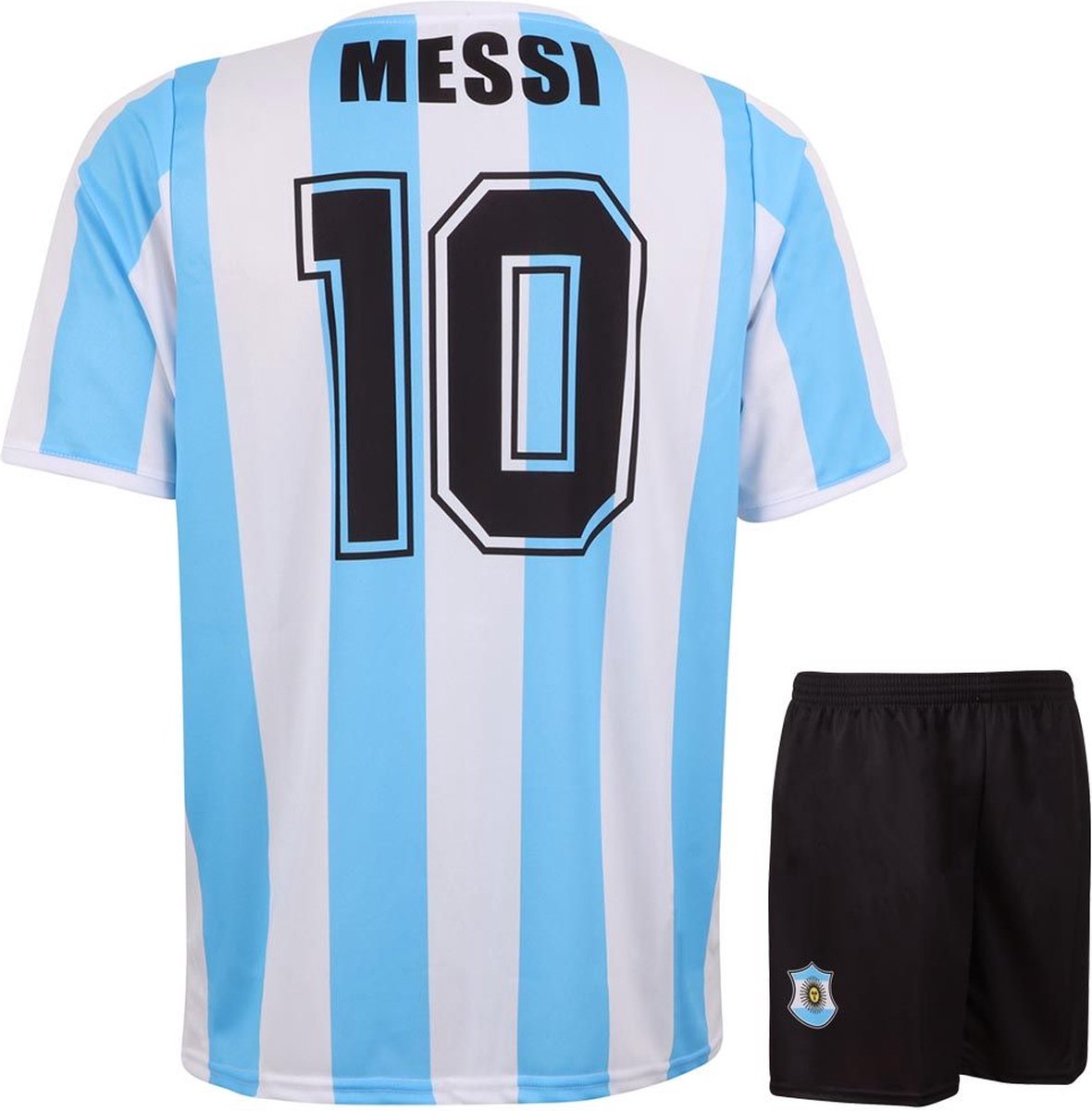 Messi Argentinie Voetbaltenue - Voetbal Tenue Kinderen - Shirt en Broekje - Jongens en Meisjes - Volwassenen - Heren en Dames - Maat 116