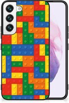 Hoesje Customize Geschikt voor Samsung Galaxy S22 Leuk TPU Back Cover met Zwarte rand Blokken