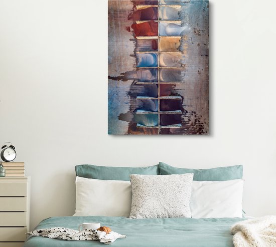 Canvas schilderij 120x160 cm - Wanddecoratie Bouwmaterialen in België - Muurdecoratie woonkamer - Slaapkamer decoratie - Kamer accessoires - Schilderijen
