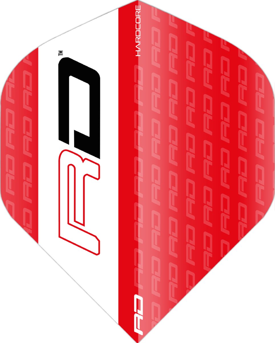 RedDragon Hardcore XT Dartflights - Rood-Wit