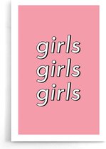 Walljar - Girls Girls Girls - Muurdecoratie - Poster