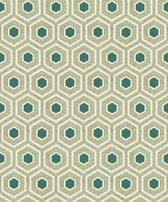 Behang grafisch hexagon - Behang - Muurdecoratie - Wanddecoratie - Vliesbehang - Amazzonia - 0,53 x 10,05 M.
