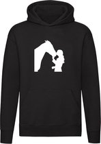 Horse Kiss | Unisex | Trui | Sweater | Hoodie | Capuchon | Zwart | Paarden Kus | Paard | Pony | Dierendag | Manege | Trekking | Huisdier