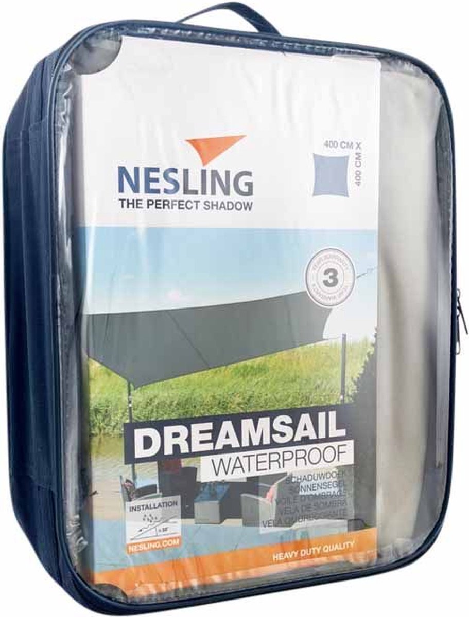 Nesling Dreamsail voile d'ombrage carré, 400x400cm, Gris