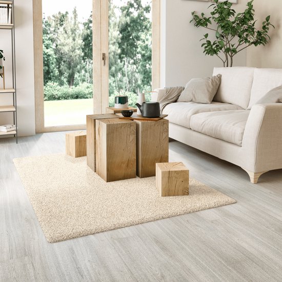 INSPIRE - tapis rectangulaire TONY - beige clair - crème - tapis chambre -  tapis salon... | bol.com