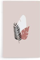 Walljar - Tropical Leaves Light - Muurdecoratie - Poster