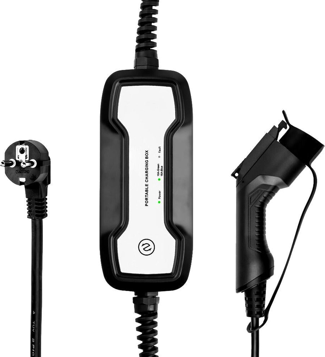 Besen Mobiele Lader Type 1 naar Schuko - instelbaar op laden met 10A / 2.3 kW) en 16A