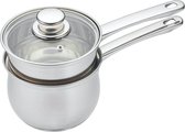 Kitchencraft Au Bain-mariepan 16 Cm Rvs/glas Zilver 3-delig