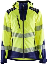 Blaklader Dames Softshell jack High Vis 4791-2513 - High Vis Geel/Marineblauw - XL