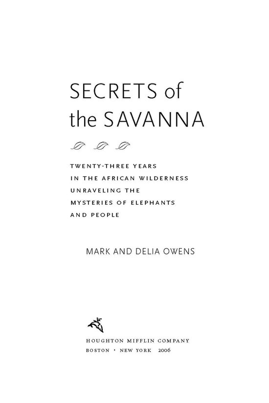 Boek cover Secrets of the Savanna van Mark Owens (Onbekend)