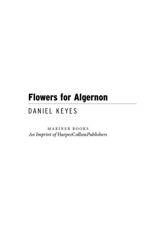 Flowers for Algernon (ebook), Daniel Keyes 9780547539638 Boeken