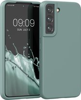 kwmobile telefoonhoesje voor Samsung Galaxy S22 - Hoesje met siliconen coating - Smartphone case in dennengroen