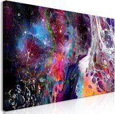 Schilderij - Colourful Galaxy (1 Part) Wide.