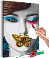 Doe-het-zelf op canvas schilderen - Winking Woman.