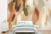 Behang - Fotobehang Kunst - Verf - Rood - Breedte 390 cm x hoogte 260 cm
