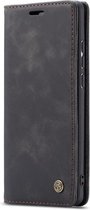 CaseMe Bookcase Pasjeshouder Hoesje Samsung Galaxy A70 Zwart - Telefoonhoesje - Smartphonehoesje - Zonder Screen Protector
