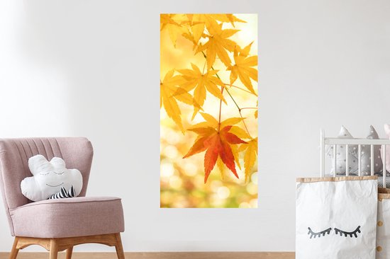 Stickers muraux - Film autocollant - Feuilles d'érable japonaises en automne - 60x120 cm - Film adhésif - Stickers muraux Chambre d'enfant - Papier peint autocollant - Papier peint autocollant - Film autocollant