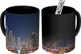 Magische Mok - Foto op Warmte Mok - Boot vaart door 's Nachts de Dubai Marina - 350 ML