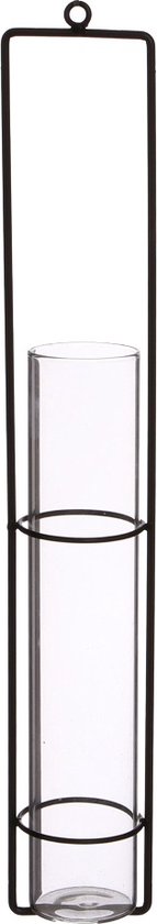 Hanger metaal met cilinderglas 36cm  - 4 st
