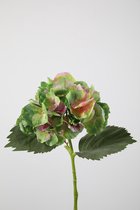 Kunstbloem - Hydrangea - Hortensia - topkwaliteit decoratie - 2 stuks - zijden bloem - licht groen - 66 cm hoog