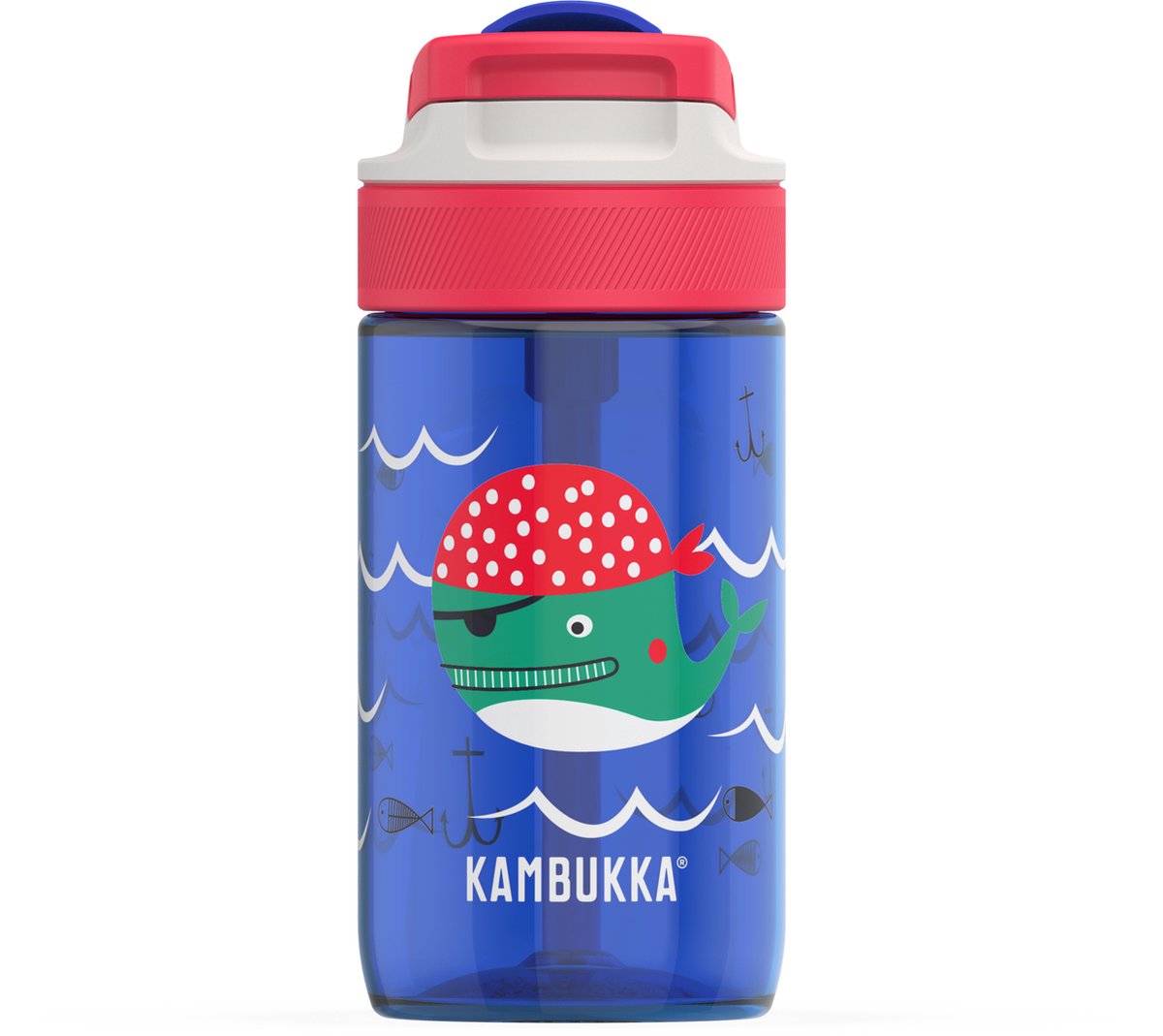 Kambukka Lagoon Drinkfles voor kinderen 400ml Juggling Dino - met geïntegreerd rietje