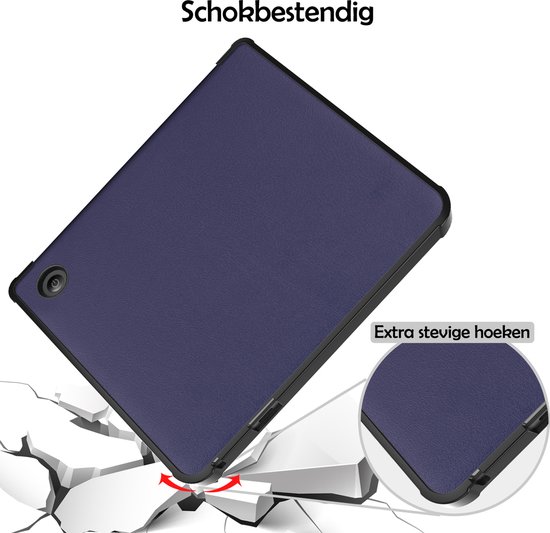 Hoesje Geschikt voor Kobo Sage Hoes Bescherm Hoesje Case Sleep Cover Trifold - Hoes Geschikt voor Kobo Sage Hoesje - Donkerblauw van Hoesje  — afbeelding 4