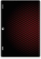 TPU Siliconen Hoes Lenovo Tab 10 | Tab 2 A10-30 Back Case Super als Vaderdag Cadeaus Geruit Rood met doorzichte zijkanten