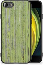 Smartphone Hoesje iPhone 7/8/SE 2020/2022 Cover Case met Zwarte rand Green Wood