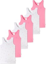 Schiesser Meisjes onderhemd 6 pack Kids Girls fijnrib Organic Cotton