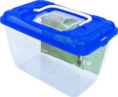 Boon plastic aquarium met blauwe deksel, 2,3 liter.