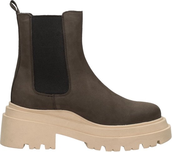 PS. POELMAN Chelsea boots Enkellaarsjes Hak - donkerbruin - Maat 36