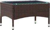 Decoways - Salontafel 60x40x36 cm poly rattan bruin