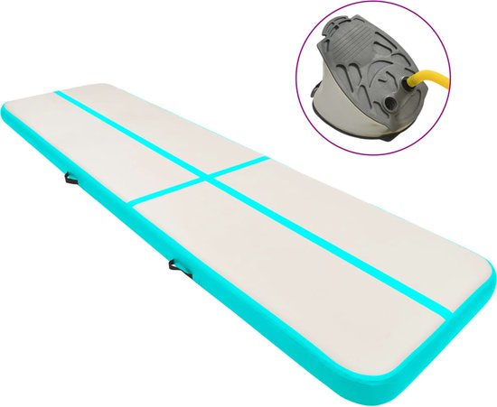 Gymnastiekmat, gymnastiekmat, 10 cm dik, 3 meter, opblaasbaar, met elektrische pomp Gymnastiekmat, gymnastiekmat, 10 cm dik, 3 meter, opblaasbaar, met elektrische pomp