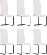 Decoways - Eetkamerstoelen 6 st stof crème