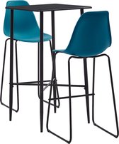 Decoways - 3-delige Barset kunststof turquoise