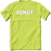 Donut - Snack T-Shirt | Grappig Verjaardag Kleding Cadeau | Eten En Snoep Shirt | Dames - Heren - Unisex Tshirt | - Groen - XXL