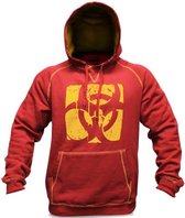 Contrast Stitch Hoodie (Burgundy/Yellow) M