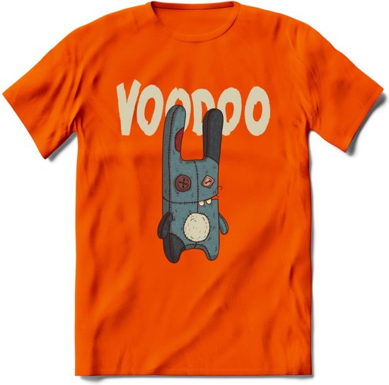 Voodoo pop T-Shirt Grappig | Halloween Kleding Kado Heren / Dames | Animal Skateboard Cadeau shirt - Oranje - 3XL