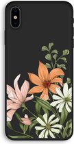 Case Company® - iPhone X hoesje - Floral bouquet - 100% Biologisch Afbreekbaar - Duurzaam - Biodegradable Soft Case - Milieuvriendelijke Print op Achterkant - Zwarte Zijkanten - Bescherming O