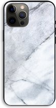 CaseCompany® - iPhone 12 Pro Max hoesje - Witte marmer - 100% Biologisch Afbreekbaar - Duurzaam - Biodegradable Soft Case - Milieuvriendelijke Print op Achterkant - Zwarte Zijkanten - Bescher