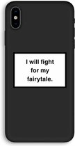 CaseCompany® - iPhone XS hoesje - Fight for my fairytale - 100% Biologisch Afbreekbaar - Duurzaam - Biodegradable Soft Case - Milieuvriendelijke Print op Achterkant - Zwarte Zijkanten - Besch
